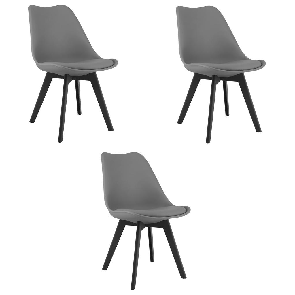 MARK chair - graphite / black legs x 3