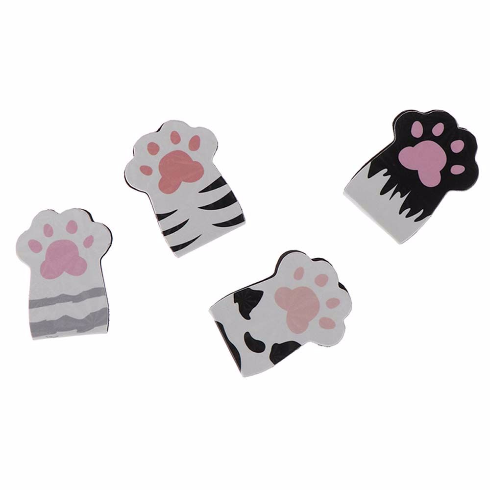 School Supply Catoon Clip Stationery Paper Clip Magnetic Bookmarks Book Labels Cat Paw Books Marker
