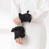 Women 1 Pair Ruffles Solid Wrist Cuffs Removable Lace Detachable Shirt Sleeve Cuffs for Winter Autumn Sweater False Sleeved
