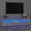 VidaXL TV Stand with LED Lights Entertainment Center Storage Media Cabinet Living Room Furniture Home 3152757