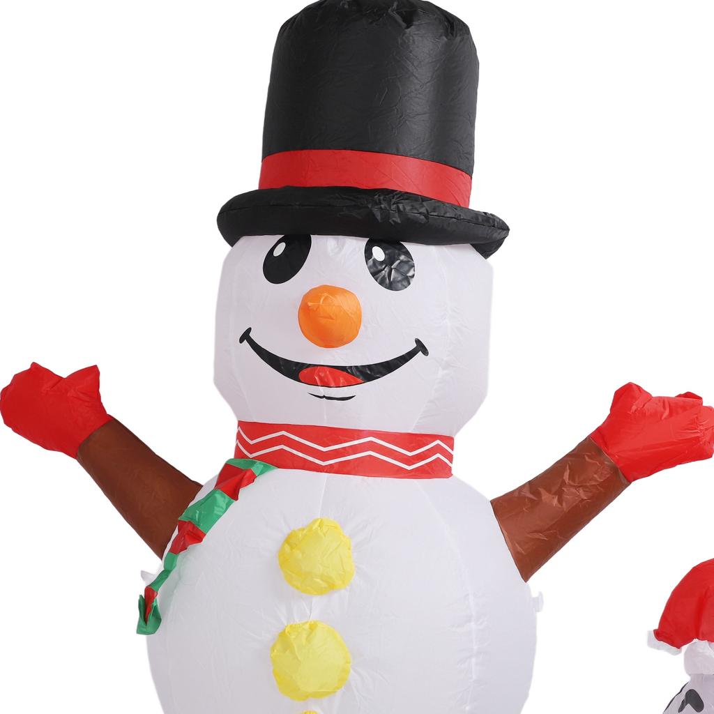 1.8m Xmas Inflatable Outdoor Snowman Penguin Combination Inflatable Blow Up Snowman Christmas Decoration IP44 Waterproof