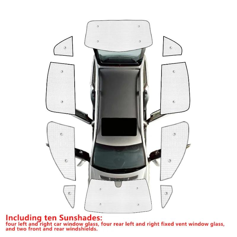 Для Volkswagen VW Sharan 7N 2010~2024 автомобильные солнцезащитные козырьки на заднее боковое окно, солнцезащитный козырек с полным покрытием, накладки на лобовое стекло, аксессуары для штор