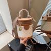 Small Bag Women's New Autumn and Winter Versatile Fashion Shoulder Messenger Bag Rhombus Portable Casual Bucket Bag