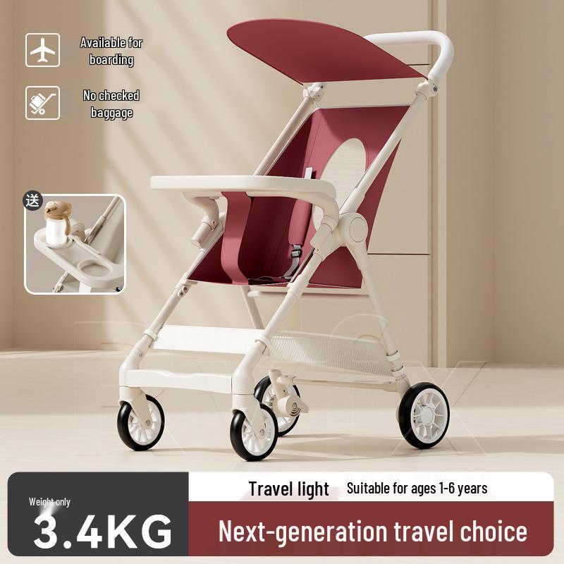 Compact Foldable Baby Stroller: Lightweight and Travel-Friendly, Carry-On Compatible