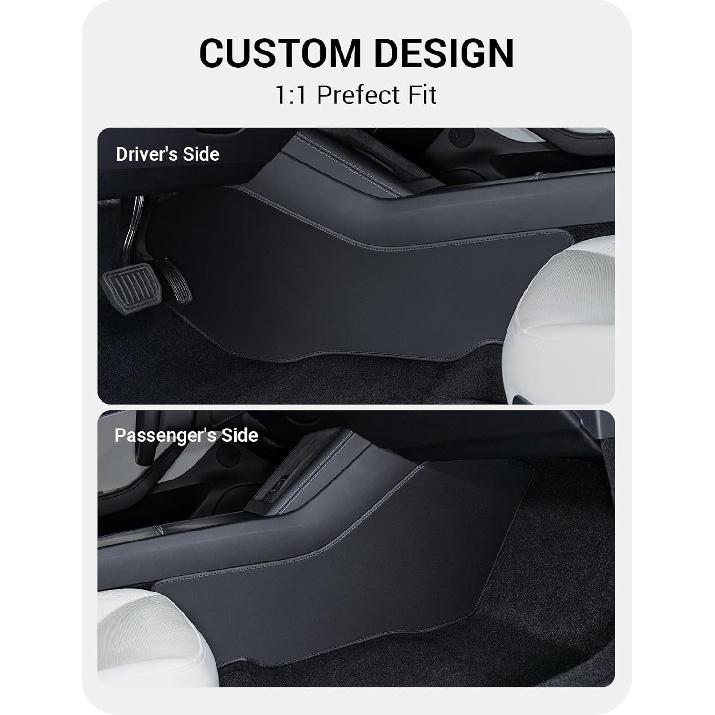 BASENOR 2026 2025 2024 Tesla Model 3 Highland Боковые Защитные Накладки от Пинания на Центральную Консоль, Водонепроницаемые и Пылезащитные Чехлы-Защитники Боковины Передних Сидений Кожаные