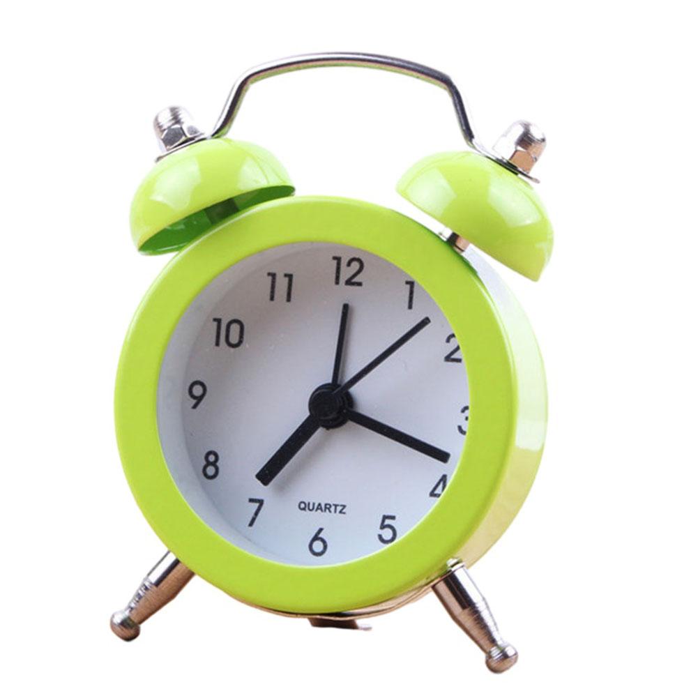 Classic Metal Material Double Bell Alarm Clock Rural Small Fresh Desktop Alarm Clock Event Holiday Small Gifts Desk Home Decor