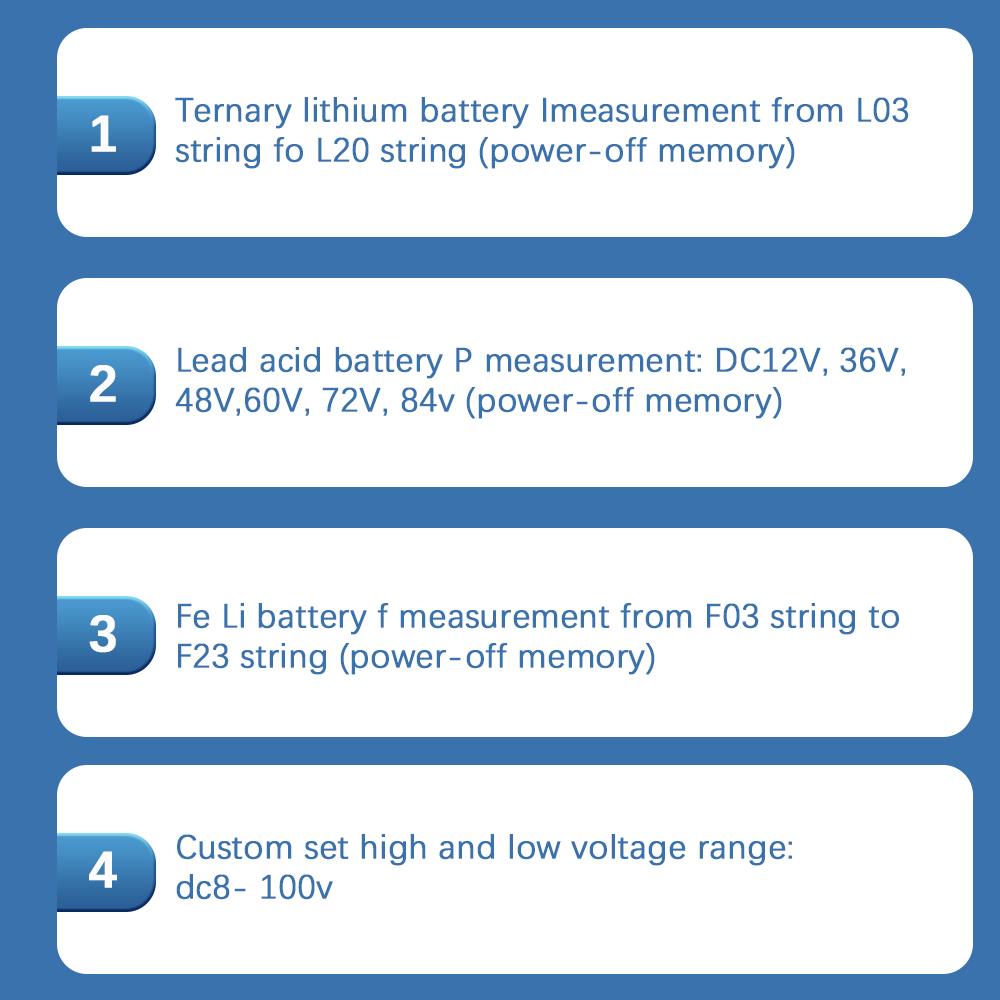 Индикатор емкости аккумулятора постоянного тока 8 В-100 В LiFePO4 для автомобилей, мотоциклов, 12 В, 36 В, 48 В, 72 В, свинцово-кислотный литиевый вольтметр, указатель напряжения