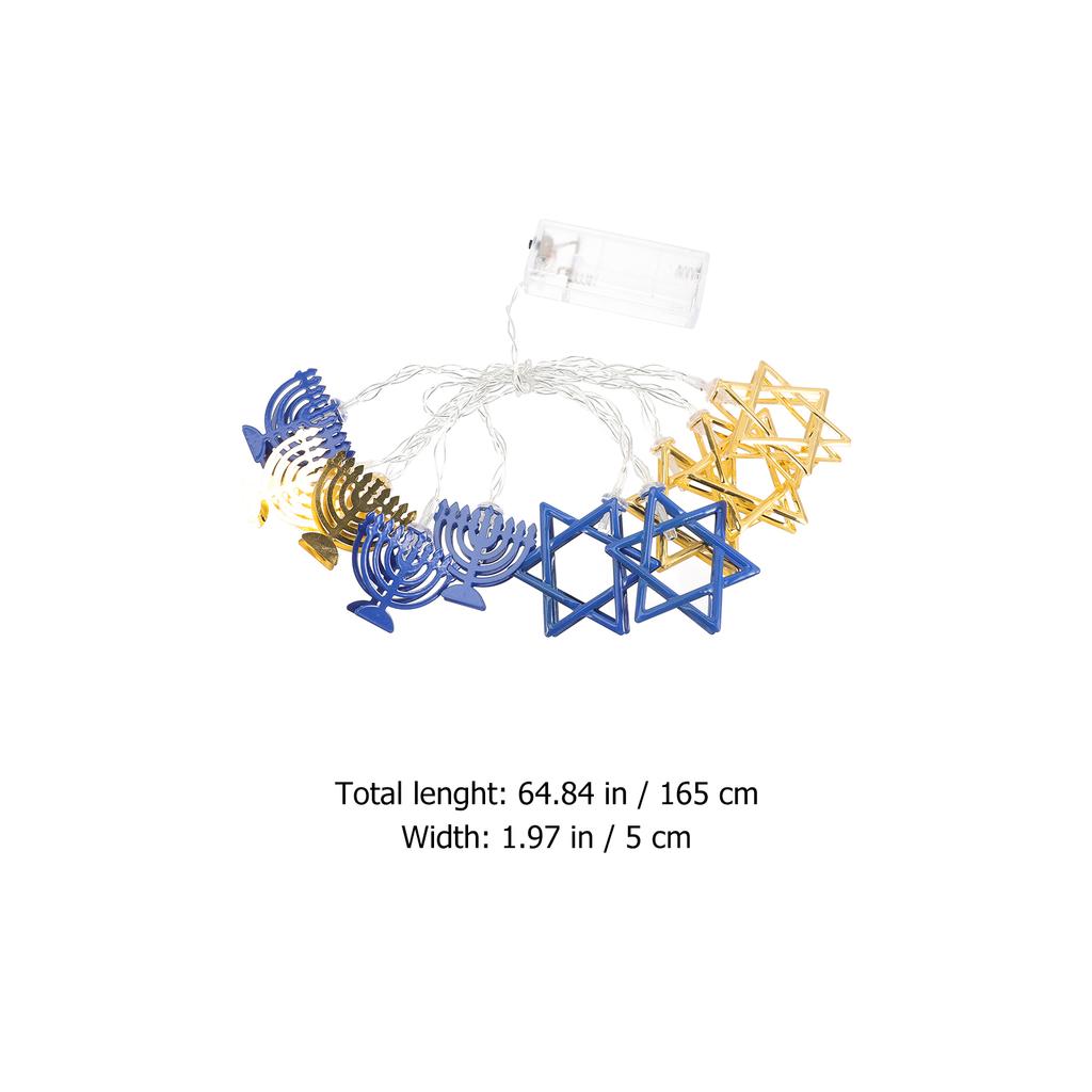 5M Hanukkah Star String Light Operated LED Decor for Indoor Outdoor Festival Party Decoration Personalized LED Name Sign