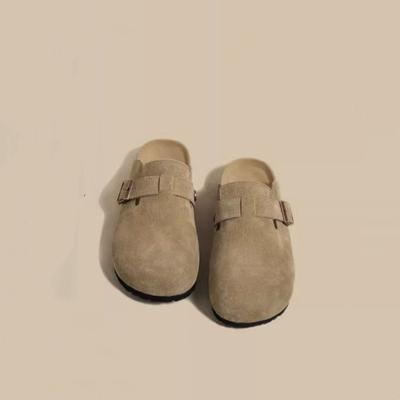 Версия из мягкой кожи~ Платформенные шлепанцы Boken женские весна-осень 2025 новая уличная обувь рыбацкие полушлепанцы Boken