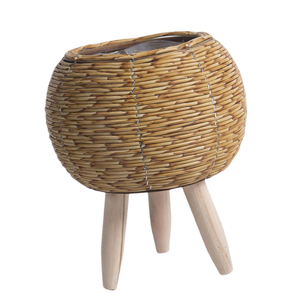 Willow Woven Plant Rack Flower Frame Pots Straw Pots Hand Arrangement Willow Plant Stands Indoor Holder Stool Pots Trays