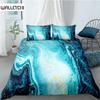 Мраморный пододеяльник Комплект постельного белья для двоих, морской синий пляж белый золотой для мальчиков подростков взрослых прохладные цвета полиэстер пододеяльник