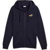 Solid Color Logo Hooded Zip Long Sleeve Sweatshirt Men Sweatshirt Navy-Blue 684720-16