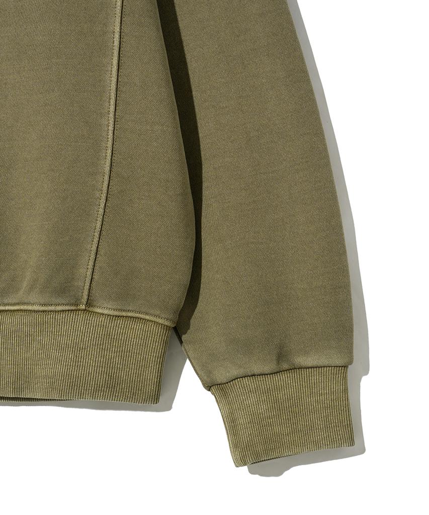 GAKKAI UNIONS Cut-Out Raglan Pigment Sweatshirt Olive