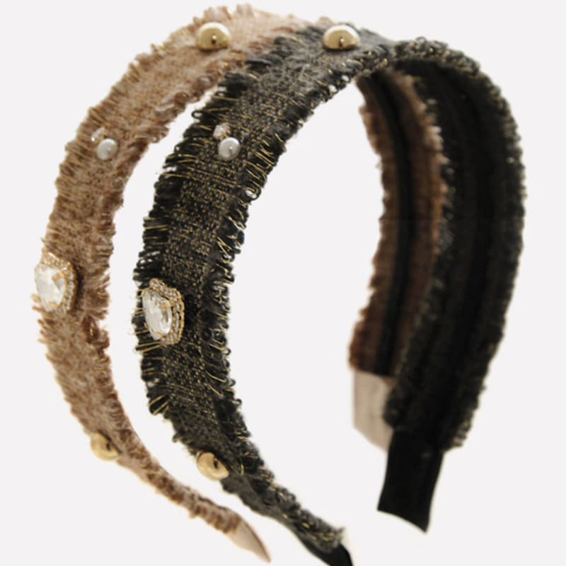 Дж.Лорен Твид Кубический Средний Ободок для Волос H01333