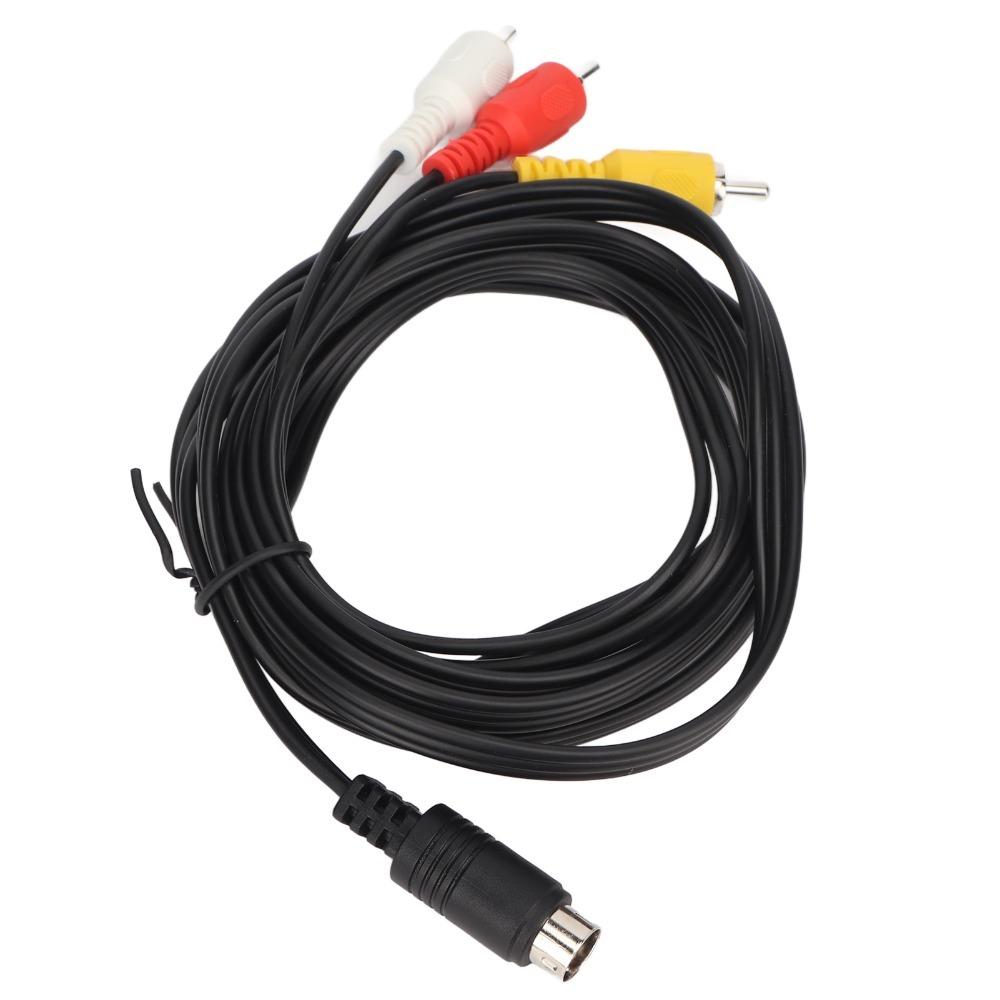 Male to Male Audio Adapter Cable Plug and Play Mini DIN Cable Mini DIN 9 Pin to 3RCA Cable  Monitor