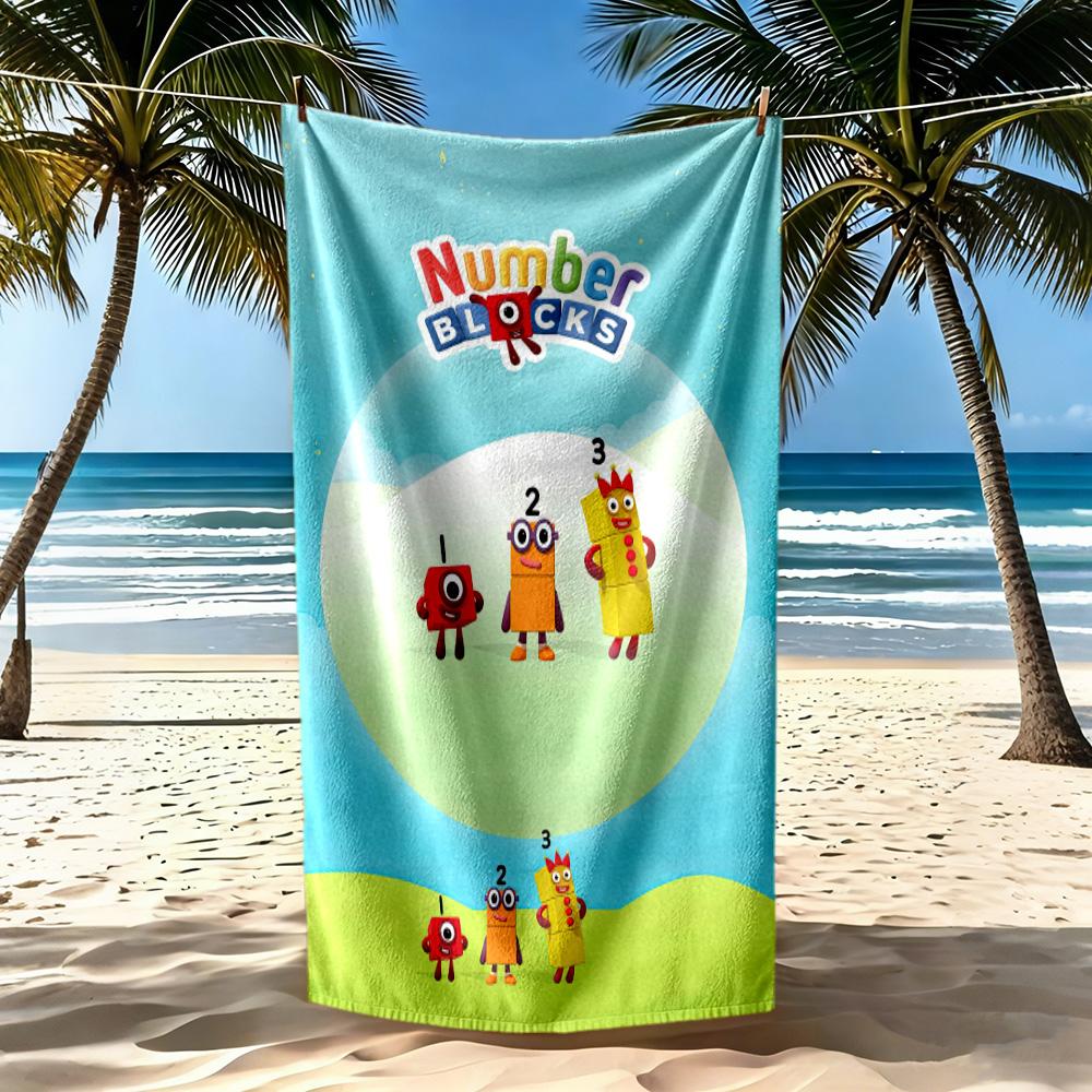 Numberblocks Beach Towel Quickdry Soft Microfiber Comfortable Lightweight Portable For Swimmingbeachcamping Travel Beach Accessoriesgym