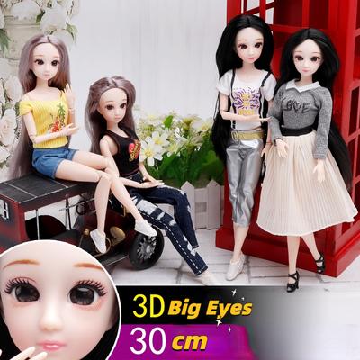 30 см мини подвижная 20 шарнирная кукла игрушка для девочек 3D большие глаза BJD принцесса полная одежда коллекция платьев детская кукла подарок