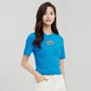 Ladies' temperament hollow thin short-sleeved knitted shirt