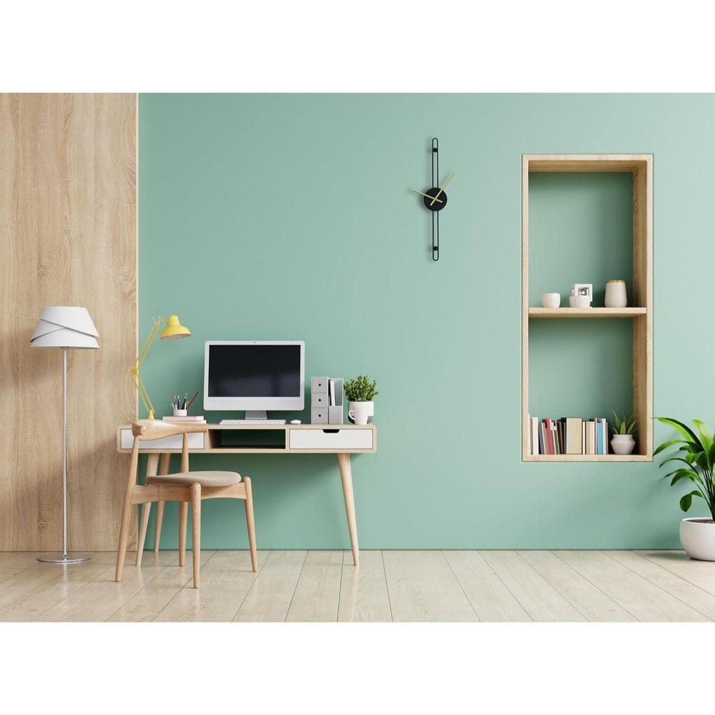 Nordic Minimalist Gold Needle Metallic Wall Clock for Home, Office, Bedroom & Kitchen|Big Size Stylish Latest Home Décor | Black Color