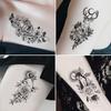 30pcs/Set Women Easy To Use Black Rose Flowers Arm Decal Temporary Tattoos Body Stickers Fake Tatoo