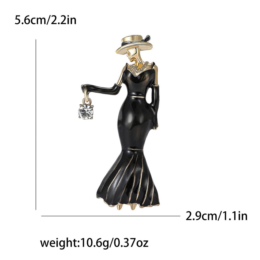Alloy Enamel Fashion Girl Brooch Temperament Elegant Women'S Suit Cardigan Corsage Jewelry Pin