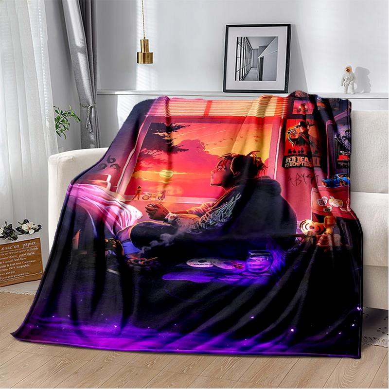 2025 New Style Juice WRLD 999 Legend Rapper Album Blanket,Soft Throw Blanket for Home Bedroom Bed Sofa Travel Cover Kid Gift