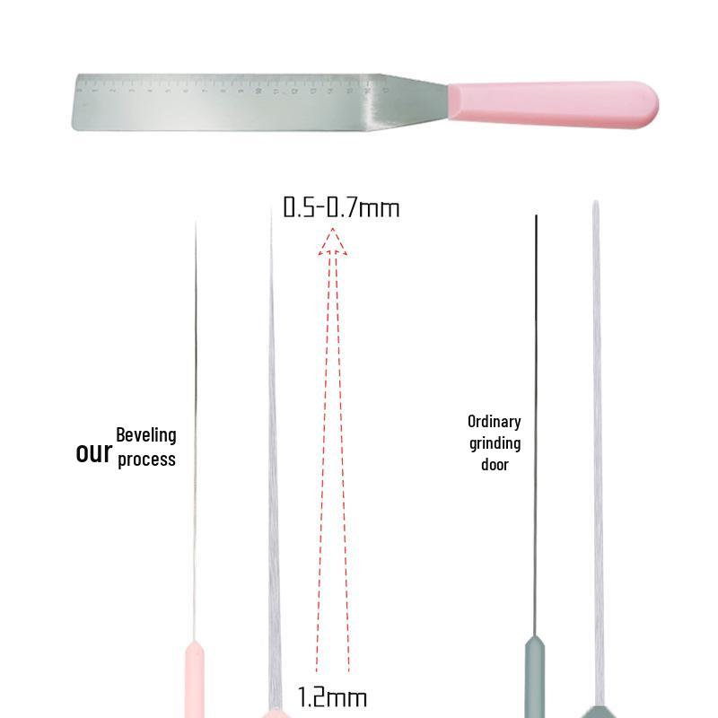 Нержавеющая сталь Прямоугольный шпатель для глазури со шкалой для разглаживания торта