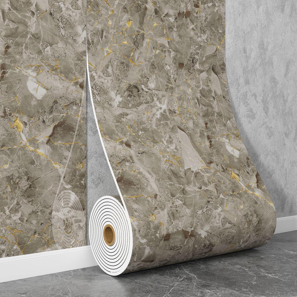 Самоклеящаяся водостойкая настенная наклейка под мрамор для ванной комнаты, гостиной, кухни и ТВ-зоны.