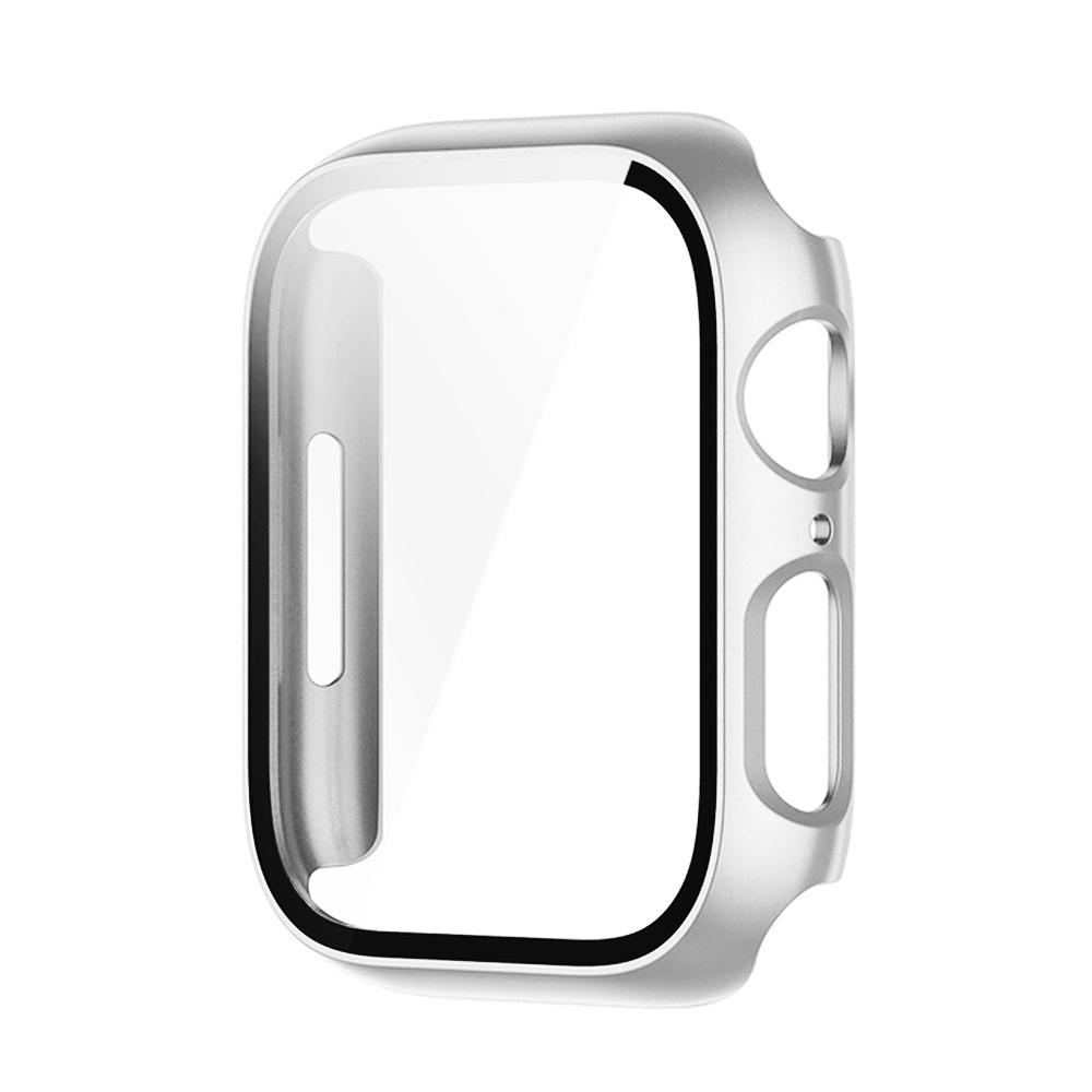 Чехол для Apple Watch 9 8 7 45 мм 44 мм 41 мм 40 мм с защитой экрана из поликарбоната Крышка для IWatch Series 4/5/6/SE/7/8 Аксессуары для умных часов Стекло