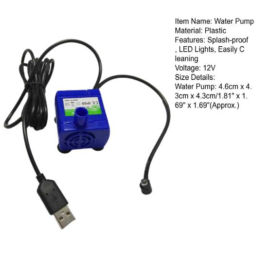 Водяной насос Мощный, прочный, мини-легкий, удобный, с защитой от брызг, легко очищаемый светодиодный светильник для домашних животных