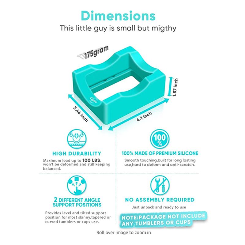 Подставка-люлька для тамблера Силиконовая люлька для чашки для тамблеров со скребком Держатель для тамблера Люлька для стеклянной чашки Бытовые аксессуары