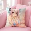 SSuper Sonico Cushion Cover Pillow Case Soft Friendly Fabric  Concealed Zipper