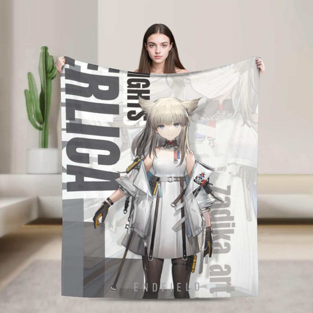 Arknights Endfield Пёрлика Плед Ультрамягкий Пледы для Дивана 50x60 Дюймов Разные Размеры Покрывало