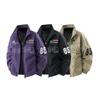 American Casual Flight Jacket Men's Spring and Autumn Street Handsome Stand-up Collar Jacket Cycling Embroidered Top