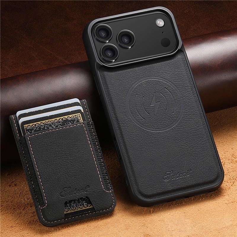 2 IN 1 N52 Magnetic Attraction Wallet Case For iPhone 17 12 13 14 Plus 15 16 Pro Max 16e 17e Air For Magsafe Retro Leather Cover