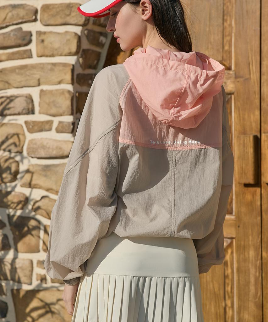 Kandini Beige Packable Light Windbreaker