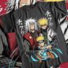 2026 New Summer Naruto Anime Jiraiya Minato Rasengan Print Unisex T-shirt, Father and Son Inheritance Theme Casual Top Women And Men T-shirt