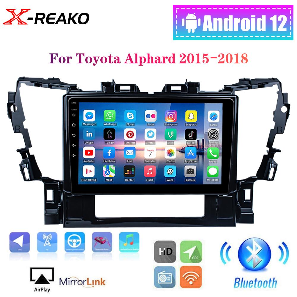 Для Toyota ALPHARD Vellfire ANH30 2015-2018 автомобильный мультимедийный проигрыватель, Carplay, Android Auto, радио, навигация, DVD, GPS, стерео, головное устройство