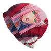 Kawaii Zero Two шляпы с капюшоном, модная вязаная шапка для женщин унисекс, зимние теплые шапки Darling In The Franxx Skullies, шапки