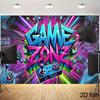 2D plane, game wall mural - The background fabric of the game area, filled with neon light effects