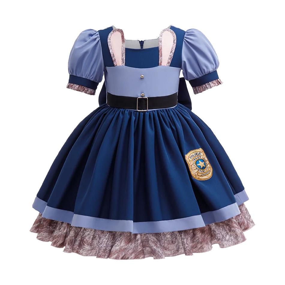 Girl Zootopia 2 Dress Cosplay New Moives Judy Costume Halloween Bunny Cosplay Dress Up Performance Birthday Clothes