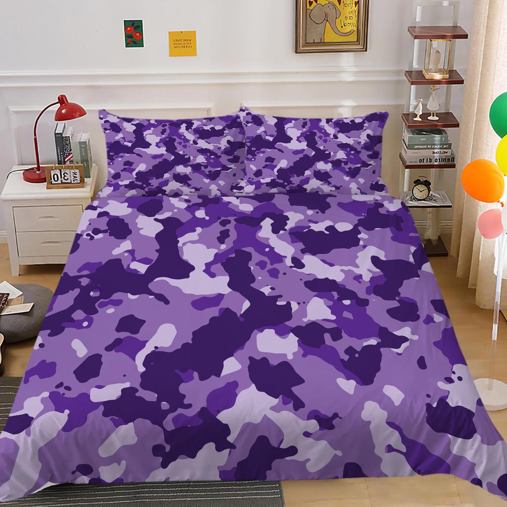 3D Geometric Bedding Set with Line Down Duvet and Pillowcase 2/3 Pieces AU180 * 210 Full Size Soft Home Decoration