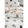 Tiles Single Patterned Duvet Cover Set, Elastic Sheet And 1 Pillowcase