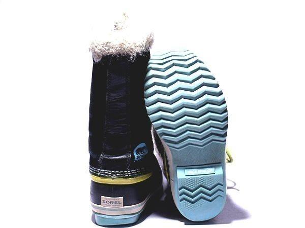 Престижный канадский бренд/SOREL/Сноубутсы с внутренним вкладышем/24.0см/Черный/Кожа высокого класса(ИСПОЛЬЗОВАЛ)