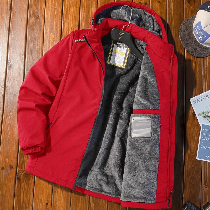 Мужская повседневная куртка больших размеров на осень и зиму с капюшоном, уличная альпинистская куртка, утепленная теплая спортивная куртка