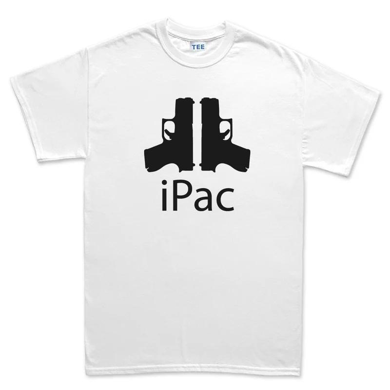 Guns ipac Unisexs cotton tshirt casual sports gym workout fitness style