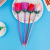 10 шт. шариковая ручка Rose креативные цветочные ручки цветы розы забавные надписи милые канцелярские принадлежности ткань пластик цветочный подарок