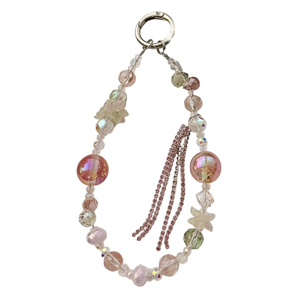 Beaded Camera Phone Strap with Cuteness Butterfly Digital Charm Fashionable Phone Accessory for Phones and Bags