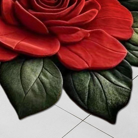 3D Цветочный ковер Реалистичный Цветочный Противоскользящий Напольный коврик Впитывающий Быстросохнущий Коврик для ванной для Кухни Спальни Прихожей Туалетного столика