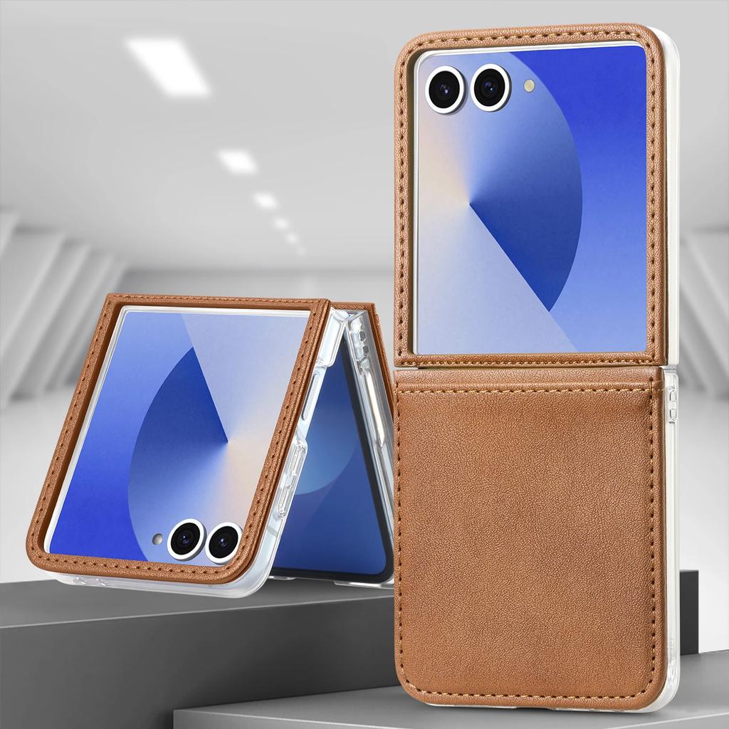 Кожаная сумка-чехол с держателем для карт класса люкс для Samsung Galaxy Z Flip7 5G Flip5 Flip 7 6 Flip6 Flip4 Flip 5 4 3 2 Flip3 Flip2